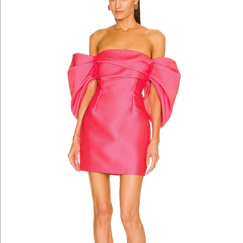 Solace London Elian Mini Dress in Ultra pink Size 0